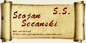 Stojan Sečanski vizit kartica